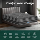 Darrahopens Furniture > Mattresses > Double Mattress Giselle Bedding 35cm Mattress Bamboo Cover Double