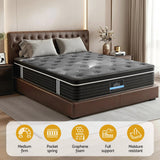 Darrahopens Furniture > Mattresses > Double Mattress Giselle Bedding 35cm Mattress Graphene Memory Foam Medium Firm Euro Top Mattresses Double
