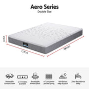 Darrahopens Furniture > Mattresses > Double Mattress Giselle Bedding Double Mattress 23cm Pocket Spring Mattress with Adjustable Firmness Reversible Foam Layer for Medium Firm & Firm Support Motion Isolation Bedroom Bed