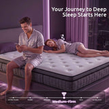 Darrahopens Furniture > Mattresses > Double Mattress Levitex Double Mattress 2 Rows Edge Support for Deep Sleep 5-Zone Ergonomic Pocket Spring Breathable Corrugated Sponge Medium Firm 30CM