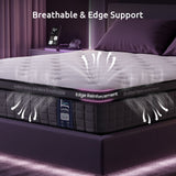 Darrahopens Furniture > Mattresses > Double Mattress Levitex Double Mattress 2 Rows Edge Support for Deep Sleep 5-Zone Ergonomic Pocket Spring Breathable Corrugated Sponge Medium Firm 30CM