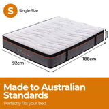 Darrahopens Furniture > Mattresses EasyDreamer Orthopaedic Euro Top Pocket Spring Single Mattress