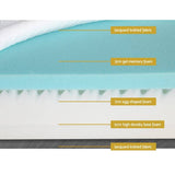 Darrahopens Furniture > Mattresses Giselle Bedding Memory Foam Mattress Bed Cool Gel Non Spring 15cm Double