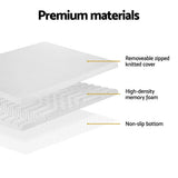 Darrahopens Furniture > Mattresses Giselle Bedding Memory Foam Mattress Topper 7-Zone Airflow Pad 8cm Single White