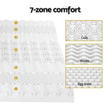 Darrahopens Furniture > Mattresses Giselle Bedding Memory Foam Mattress Topper 7-Zone Airflow Pad 8cm Single White