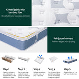 Darrahopens Furniture > Mattresses > King Single Mattress 25cm Giselle Mattress King Single Bed Pocket Spring Mattresses