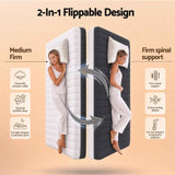 Darrahopens Furniture > Mattresses > King Single Mattress Giselle 18cm King Single Memory Foam Mattress Dual Feel Reversible Charcoal Foam In Australia - Darrahopens