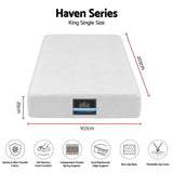 Darrahopens Furniture > Mattresses > King Single Mattress Giselle 25cm King Single Hybrid Mattress Soft Knitted Fabric Edge Support Gel Foam In Australia - Darrahopens