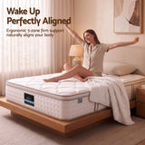 Darrahopens Furniture > Mattresses > King Single Mattress Giselle 30cm King Single Spring Mattress Tencel Cover 5-Zone Firm Back Support In Australia - Darrahopens