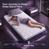 Darrahopens Furniture > Mattresses > King Single Mattress Levitex King Single Mattress 23CM With Pocket Spring & Cooling Gel Foam, Medium-Firm Full-Body Support, Mattresses In A Box In Australia - Darrahopens