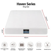 Darrahopens Furniture > Mattresses > King Size Mattress Giselle 25cm King Hybrid Mattress Soft Knitted Fabric Edge Support Gel Foam In Australia - Darrahopens