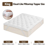 Darrahopens Furniture > Mattresses > King Size Mattress Giselle King Pillow Top Mattress Topper 1300GSM White Duck Feather For Old Bed Upgrade 5cm Thick In Australia - Darrahopens