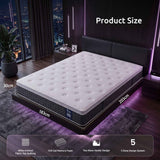 Darrahopens Furniture > Mattresses > King Size Mattress Levitex King Mattress Lumbar Support, 5-Zone Pocket Springs & 2-Row Hardened Edges for Deep Sleep, Cooling Gel Memory & Egg-Crate Foam In Australia - Darrahopens