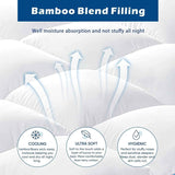 Darrahopens Furniture > Mattresses > Mattress Toppers 1000GSM Mattress Topper Viscose Derived from Bamboo, Thick Pillowtop Fitted Mattress Cover with 45cm Deep Skirt - Machine Washable Hypoallergenic(Queen,,Black)
