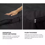 Darrahopens Furniture > Mattresses > Mattress Toppers 5CM Bedding Luxury Pillowtop Mattress Topper Mat Pad Antibacterial and dust mite-resistant King:183*203cm