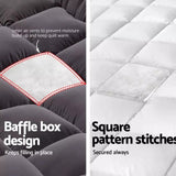 Darrahopens Furniture > Mattresses > Mattress Toppers 5CM Bedding Luxury Pillowtop Mattress Topper Mat Pad Antibacterial and dust mite-resistant King:183*203cm