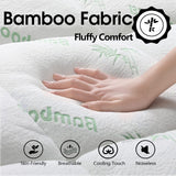 Darrahopens Furniture > Mattresses > Mattress Toppers Bamboo Pillowtop Mattress Topper Luxury Bedding Mat Pad Protector Cover Queen 153 x 203 cm