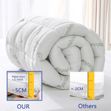 Darrahopens Furniture > Mattresses > Mattress Toppers Bamboo Pillowtop Mattress Topper Luxury Bedding Mat Pad Protector Cover Single 90 x 190 cm