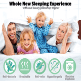 Darrahopens Furniture > Mattresses > Mattress Toppers Bamboo Pillowtop Mattress Topper Luxury Bedding Mat Pad Protector Cover Single 90 x 190 cm