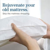Darrahopens Furniture > Mattresses > Mattress Toppers Bamboo Pillowtop Mattress Topper Luxury Bedding Mat Pad Protector Cover Single 90 x 190 cm