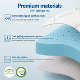 Darrahopens Furniture > Mattresses > Mattress Toppers Giselle 12cm Memory Foam Mattress Topper Ventilated Cool Gel Bamboo Cover Double