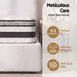 Giselle 21cm Bonnell Pillow Top Mattress Artiss Double Boucle Bed Frame Set In Australia - Darrahopens