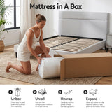 Darrahopens Furniture > Mattresses > Mattress Toppers Giselle 22cm Cooling Gel Memory Foam Mattress Double Medium Firm