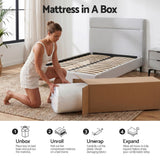 Darrahopens Furniture > Mattresses > Mattress Toppers Giselle 22cm Cooling Gel Memory Foam Mattress Single Medium Firm