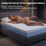 Darrahopens Furniture > Mattresses > Mattress Toppers Giselle 22cm Cooling Gel Memory Foam Mattress Single Medium Firm