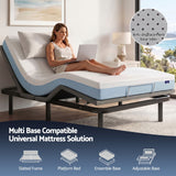 Darrahopens Furniture > Mattresses > Mattress Toppers Giselle 22cm Cooling Gel Memory Foam Mattress Single Medium Firm