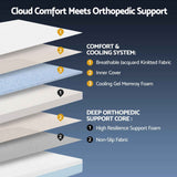 Darrahopens Furniture > Mattresses > Mattress Toppers Giselle 22cm Cooling Gel Memory Foam Mattress Single Medium Firm