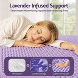 Darrahopens Furniture > Mattresses > Mattress Toppers Giselle 5cm Memory Foam Mattress Topper Lavender Infused Egg Crate King Single
