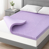 Darrahopens Furniture > Mattresses > Mattress Toppers Giselle 5cm Memory Foam Mattress Topper Lavender Infused Egg Crate Pad Mat Double