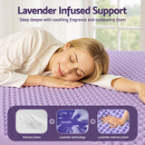Darrahopens Furniture > Mattresses > Mattress Toppers Giselle 5cm Memory Foam Mattress Topper Lavender Infused Egg Crate Pad Mat Double