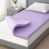 Darrahopens Furniture > Mattresses > Mattress Toppers Giselle 5cm Memory Foam Mattress Topper Lavender Infused Egg Crate Pad Mat Single