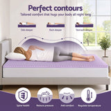 Darrahopens Furniture > Mattresses > Mattress Toppers Giselle 5cm Memory Foam Mattress Topper Lavender Infused Egg Crate Pad Mat Single
