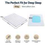 Darrahopens Furniture > Mattresses > Mattress Toppers Giselle 8cm King Memory Foam Mattress Topper Pillow Top with Gel Foam In Australia - Darrahopens