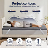 Darrahopens Furniture > Mattresses > Mattress Toppers Giselle 8cm Memory Foam Mattress Topper Gel Dual Layer Foam Bamboo Single