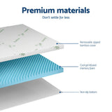 Darrahopens Furniture > Mattresses > Mattress Toppers Giselle 8cm Memory Foam Mattress Topper Gel Egg Crate Foam Bamboo Double