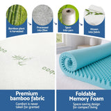 Darrahopens Furniture > Mattresses > Mattress Toppers Giselle 8cm Memory Foam Mattress Topper Gel Egg Crate Foam Bamboo King