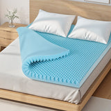 Darrahopens Furniture > Mattresses > Mattress Toppers Giselle 8cm Memory Foam Mattress Topper Gel Egg Crate Foam Bamboo Queen