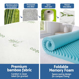 Darrahopens Furniture > Mattresses > Mattress Toppers Giselle 8cm Memory Foam Mattress Topper Gel Egg Crate Foam Bamboo Queen