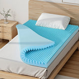 Darrahopens Furniture > Mattresses > Mattress Toppers Giselle 8cm Memory Foam Mattress Topper Gel Egg Crate Foam Bamboo Single