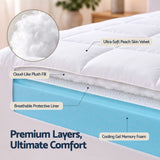 Darrahopens Furniture > Mattresses > Mattress Toppers Giselle 8cm Queen Memory Foam Mattress Topper Pillow Top with Gel Foam In Australia - Darrahopens
