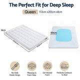 Darrahopens Furniture > Mattresses > Mattress Toppers Giselle 8cm Queen Memory Foam Mattress Topper Pillow Top with Gel Foam In Australia - Darrahopens