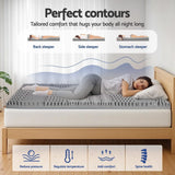 Darrahopens Furniture > Mattresses > Mattress Toppers Giselle Bedding 8cm Memory Foam Mattress Topper 7-Zone Graphite King