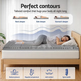 Darrahopens Furniture > Mattresses > Mattress Toppers Giselle Bedding 8cm Memory Foam Mattress Topper 7-Zone Graphite King Single