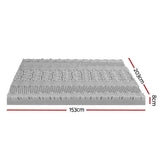 Darrahopens Furniture > Mattresses > Mattress Toppers Giselle Bedding 8cm Memory Foam Mattress Topper 7-Zone Graphite Queen