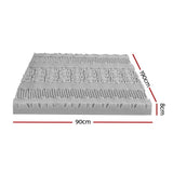 Darrahopens Furniture > Mattresses > Mattress Toppers Giselle Bedding 8cm Memory Foam Mattress Topper 7-Zone Graphite Single