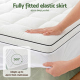 Darrahopens Furniture > Mattresses > Mattress Toppers Giselle Bedding King Mattress Topper 5cm Coral Fleece
